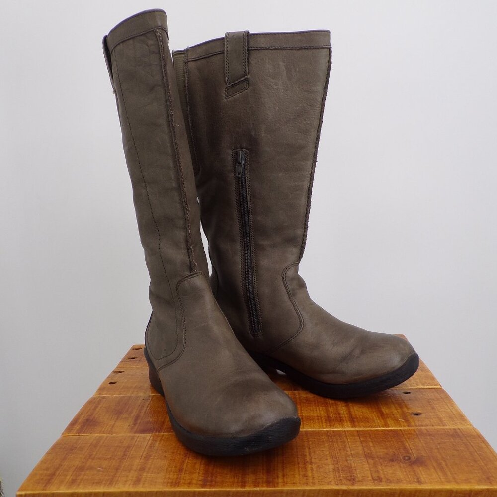 Keen Boots Tall Leather Women's Size 7.5 Green - Picture 4 of 11